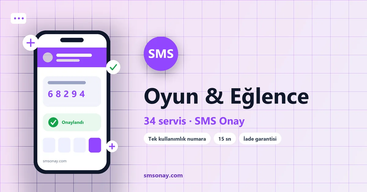 Oyun & Eğlence SMS onay