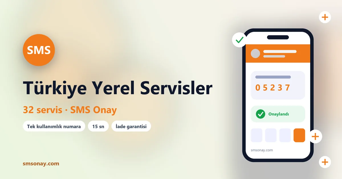 Türkiye Yerel Servisler SMS onay